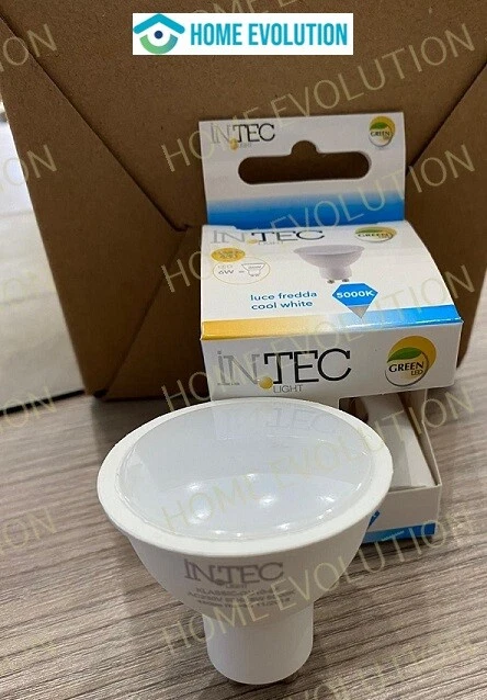 Lampadina Intec led Klassic-GU10 6w luce calda - fredda - Naturale