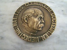 Médaille bronze Clemenceau docteur en Médecine par Villandre 1933 jubilé médical