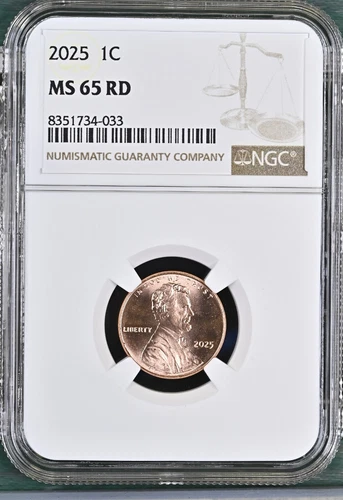 2025 LINCOLN UNION SHIELD CENT PENNY NGC MS65RD BU UNC DETAILED COIN #AE