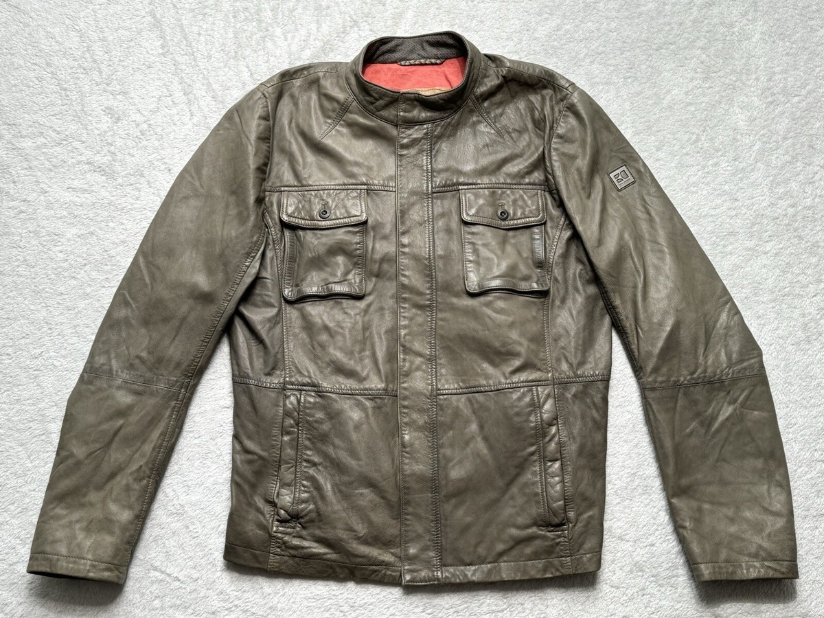 Genuine Authentic Hugo Boss Joco Leather Jacket Size (52) Extra 