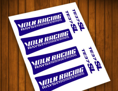 JDM Reflective Hallow Blue RAYs VOLK Racing TE37SL Wheel sticker decal Drift