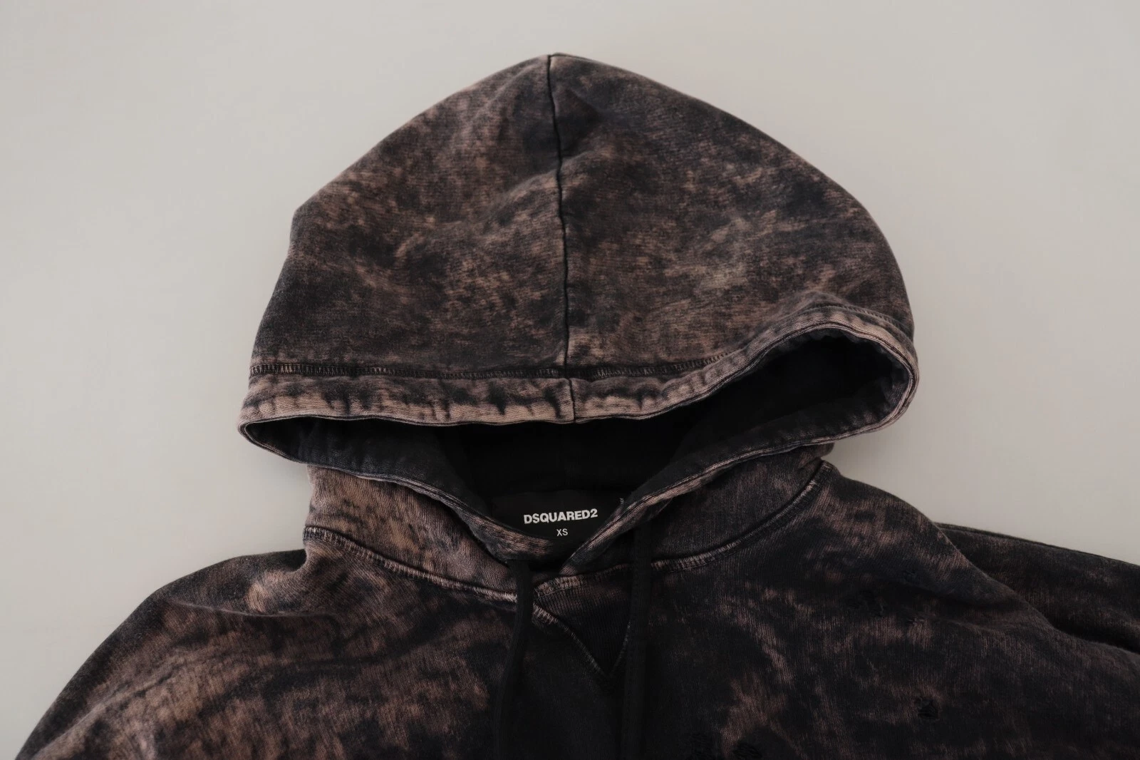 Felpa con cappuccio DSQUARED2 Maglione multicolore tinta cotone IT38 US4 XS RRP 960usd