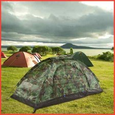 One Man Instant Camping Tent Waterproof Camouflage Hiking Fishing Summer Holiday