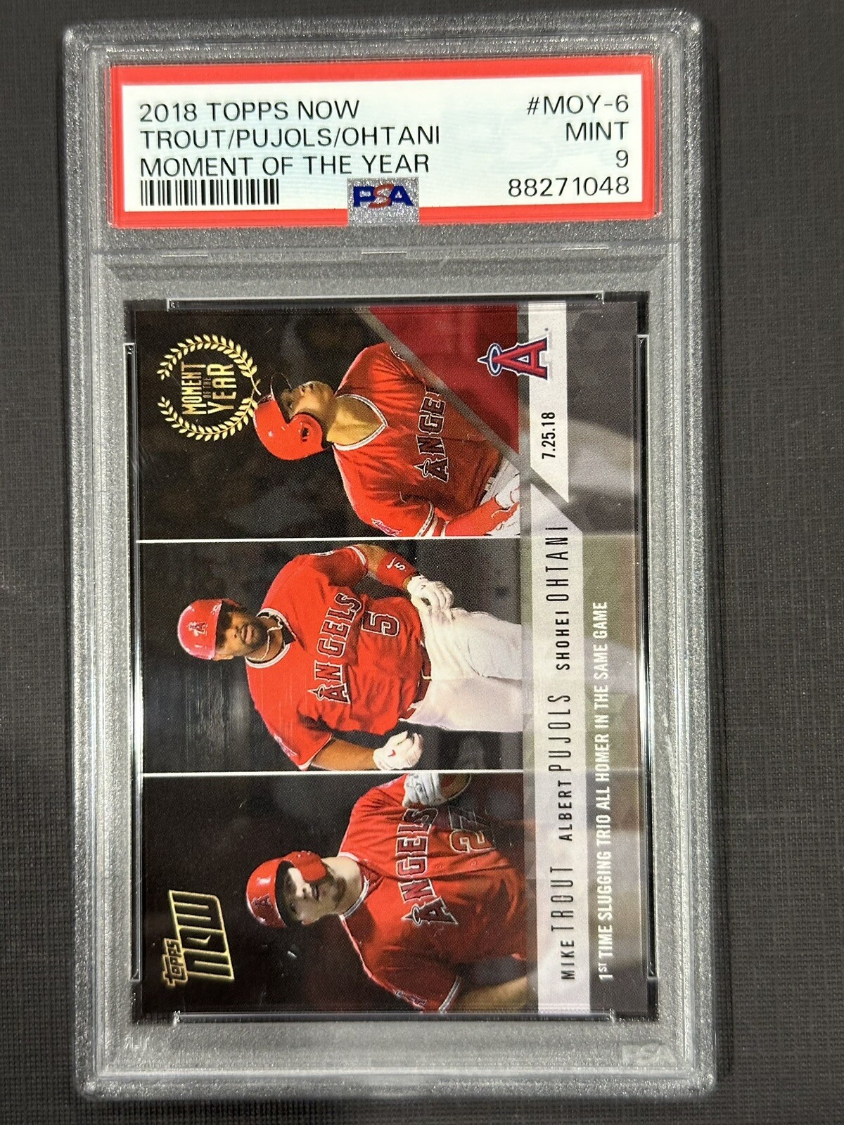 2018 Topps Now Moment Of The Year #MOY-6 Shohei Ohtani RC Rookie PSA 9 MINT