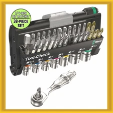 WERA 05073220001 TOOL CHECK 1 SB RATCHET, BITS & SOCKET TOOLS SET - 38-PC. SET