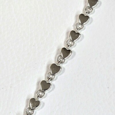 最終価格Tiffany＆Co. silver925 chain bracelet TIFFANY&Co Puff Heart Link Chain Bracelet Sterling Silver
