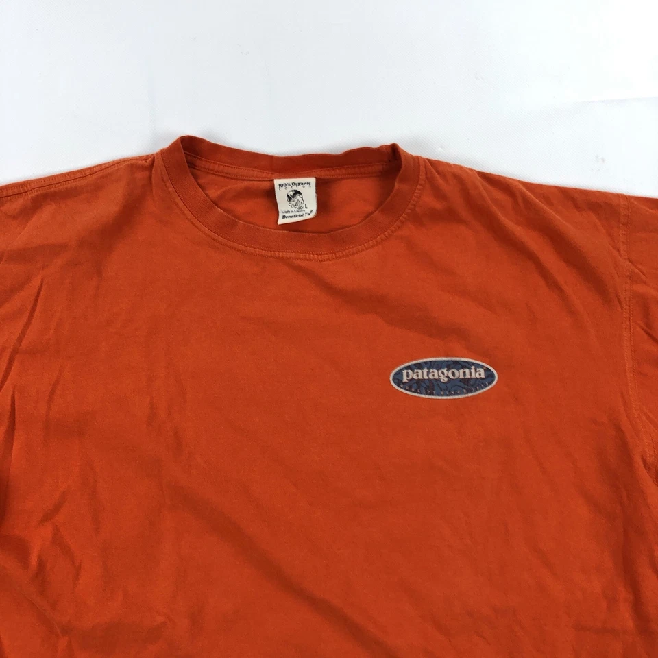 Camisa Vintage Patagonia Para Hombre Grande Beneficiosa Camiseta Algodón Orgánico Años 90 Logo Foto 3 de 4
