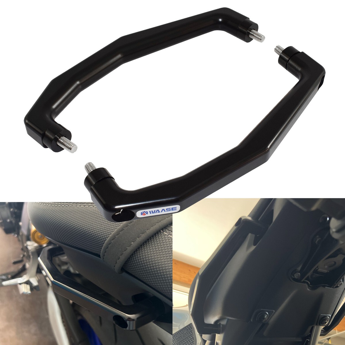 Black Passenger Rear Seat Handle Hand Grab Rail For YAMAHA MT-09