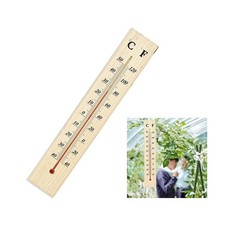 Jauge de température en bois pour serre maison suspension murale échelle facil