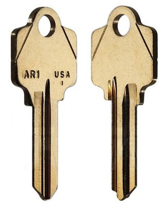Kaba Ilco AR1-BR Arrow AR1 Blank Key - Locksmith Commercial, Box of 50