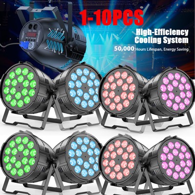 200W RGBWAL 18LED Par Stage Light DMX Disco Weding Party Show Par Can Lighting