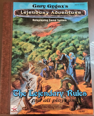 SIGNED GARY GYGAX Lejendary Adventures Excellent