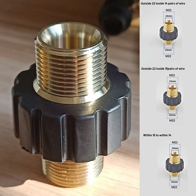 #ad Cleaner Adapters High Pressure M22*1.5 Outer Wire Butt Joint Solid Brass $15.17