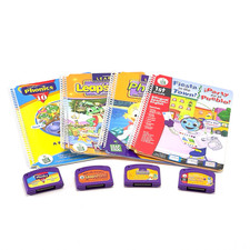 Leap Frog Book  Cartridge Sets Lot of 4 - 2 Phonics, Leap's Pond  Spanish