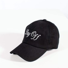 DAY OFF (strapback cap) - dad baseball polo cotton hat - Black White Grey Red