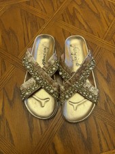 Free People Womens Moon Child Embellished  sz 39.5 (US 9-9.5) Rose Gold Sequin
