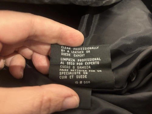 Wilsons Leather Pelle Studio Mens XXL Black Leather Jacket Removable Liner, GUC image 8