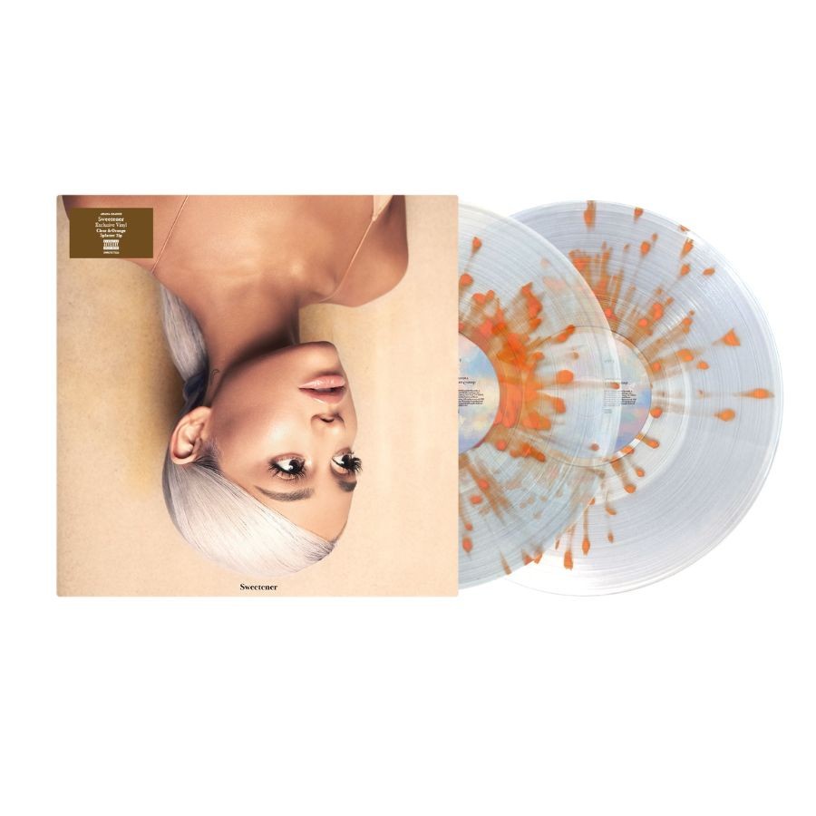 Ariana Grande Sweetener Double Vinyl LP Transparent Orange Splatter Ltd.