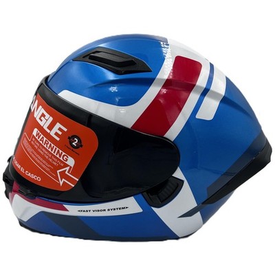TRIANGLE FF351 FullFace Motorcycle HelmetDual Visor DOT Approved,  Blue/Red, SM | eBay