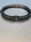Judith Jack Twisted Cable Marcasite Bangle Bracelet in 925 Sterling Silver