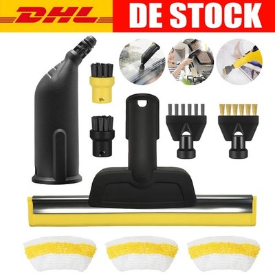 Für Kärcher SC1 SC2 SC3 SC4 SC5 Dampfreiniger Rundbürste 9tlg Bodentücher Neu