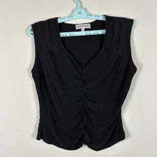 Harlow Womens Shirt Sz XL Tank Top Sleeveless Solid Soft Black Excellent