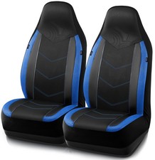 PIC AUTO Leather Car Seat Covers, Sports Carbon Fiber  Mesh Design, High-Bac...