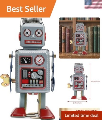 Educational Vintage Wind-Up Robot: Develop Fine Motor Skills & Imagination