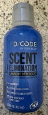 D/Code Scent Elimination Laundry Detergent - Complete Odor Eliminator/16-ounces
