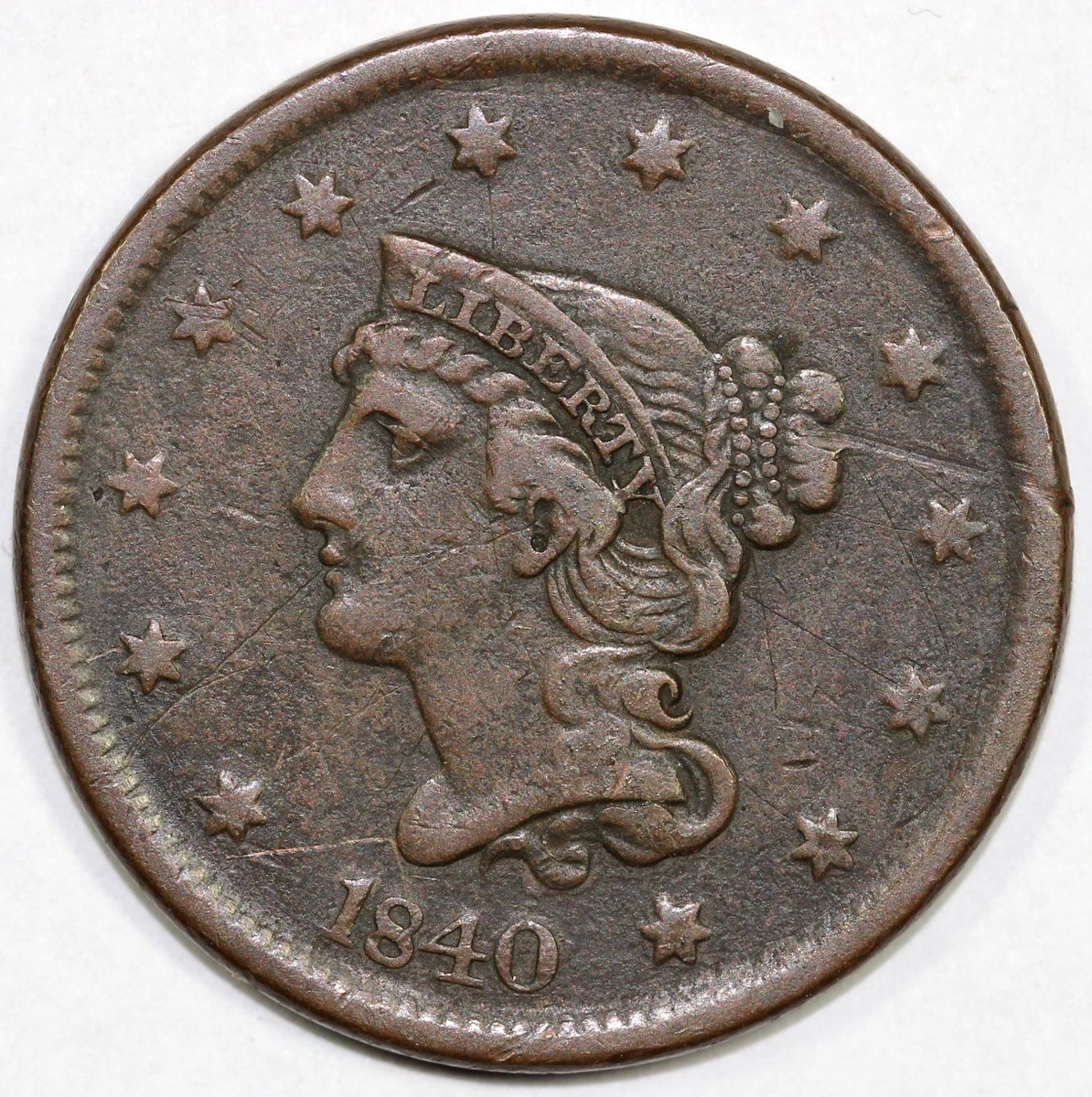 1840 Year Braided Hair Large Cents (1839-1857) for sale | eBay