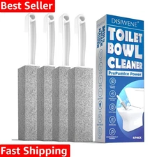 Pumice Cleaning Stone with Handle - 4 Pack for Effortless Hard Water Removal