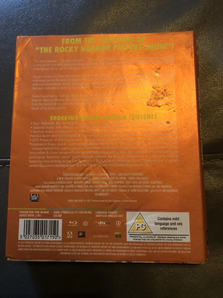 SHOCK TREATMENT Rocky Horror Arrow Video Ltd Ed Cosmo Blu-ray *READ DESCRIPTION* - Image 3 of 4