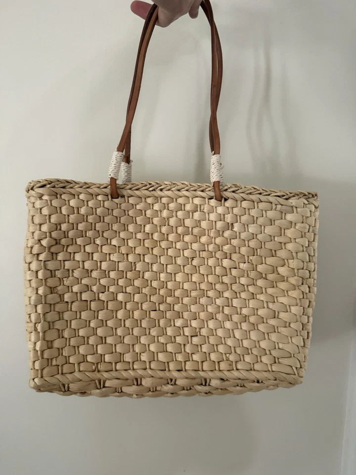 Bolso de Mano QVC Paja Paraguas Chancla Silla de Playa Lentejuelas Tejido Playa Vacaciones Foto 4 de 4