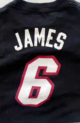 LeBron James - Miami Heat T-Shirt Adult XXL Black Gildan NBA Basketball Tee Mens