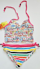 Penelope Mack Big Girl's 12 Stripe Pink  2 Pc Tankini Bikini Swimsuit Padded