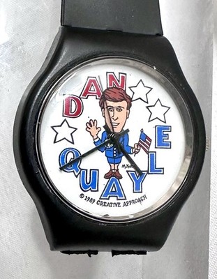 Vintage 1989  Dan Quayle Wrist Watch  New Battery Runs 1989 Creative Approach