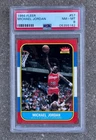 1986 Fleer Michael Jordan Rookie Card PSA 8 (BEAUTIFUL EYE APPEAL) RC #57
