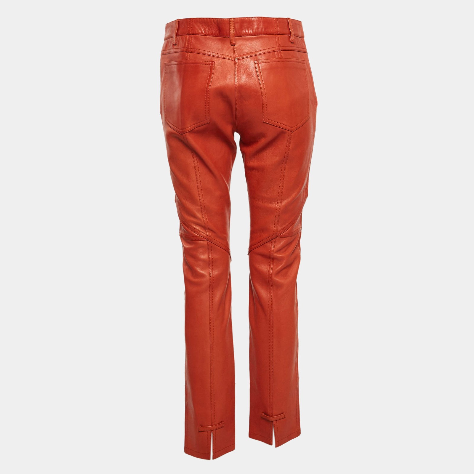 Givenchy Brown Patchwork Leather Pants M - image 2