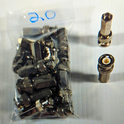 Lot of BNC Male Coaxial Connectors Silver 1:1 Universal Compatible