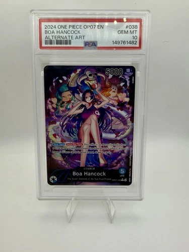 2024 ONE PIECE OP07-038 500 YEARS IN THE FUTURE ALTERNATE ART BOA HANCOCK PSA 10