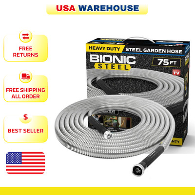 5/8 In. Dia. X 75 Ft. Heavy-Duty Stainless Steel Garden Hose