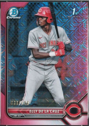 2023 Bowman Mega Box Elly De La Cruz Chrome Mojo Navy Refractor 72