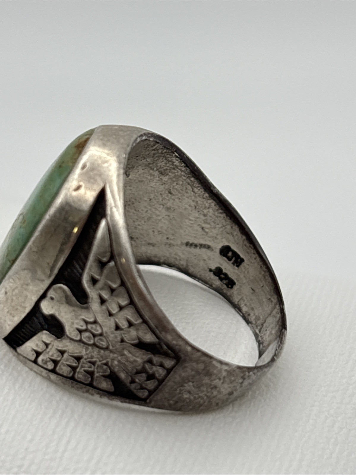 Thunderbird Ring Size 9.25 Kingman Turquoise Ster… - image 6