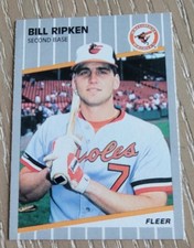 Billy Ripken 1989 Fleer Baseball #616 F*** Face BLACK BOX on Bat Knob ERROR