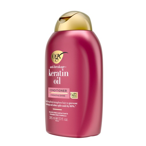 Anti-breakage + Keratin Oil Fortifying Anti-frizz Conditioner For Damaged Hair & - Picture 4 of 11