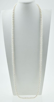 New Design AAA Natural 5-6mm White Freshwater Pearl Necklace 14K 36 