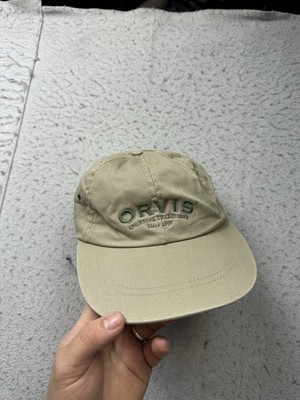 90's ORVIS アウトドアハット medium made in USA Vintage Men's Orvis Fly Fishing Spellout Hat 90s USA Made Beige