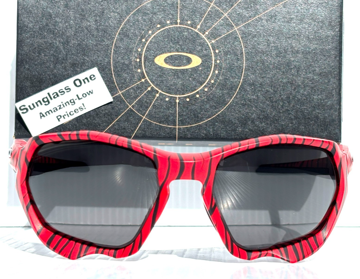 NEW Oakley PLAZMA Red Tiger POLARIZED Galaxy Black Lens Sunglass