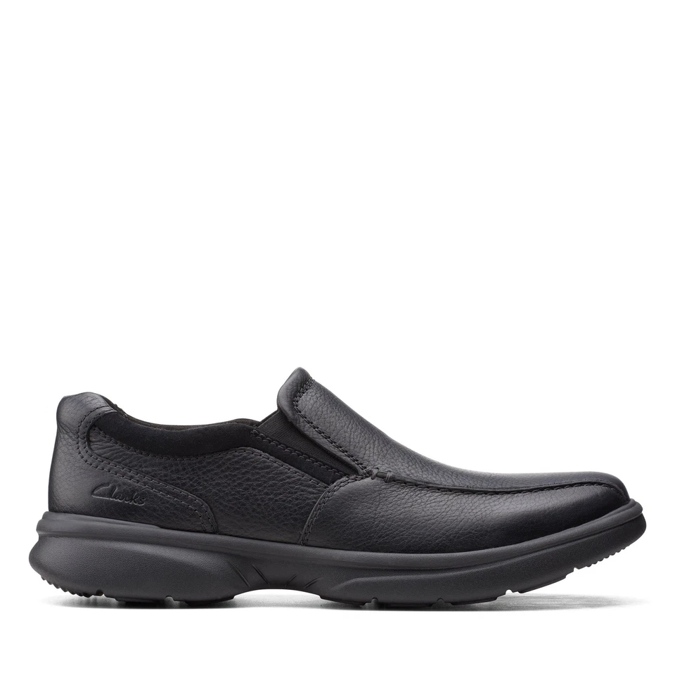 Zapatos informales Clarks Bradley Step de cuero negro para hombre