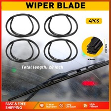 4x Universal Wiper Blade Refill Cut to Size Replacement Rubber Wiper Strip 28"